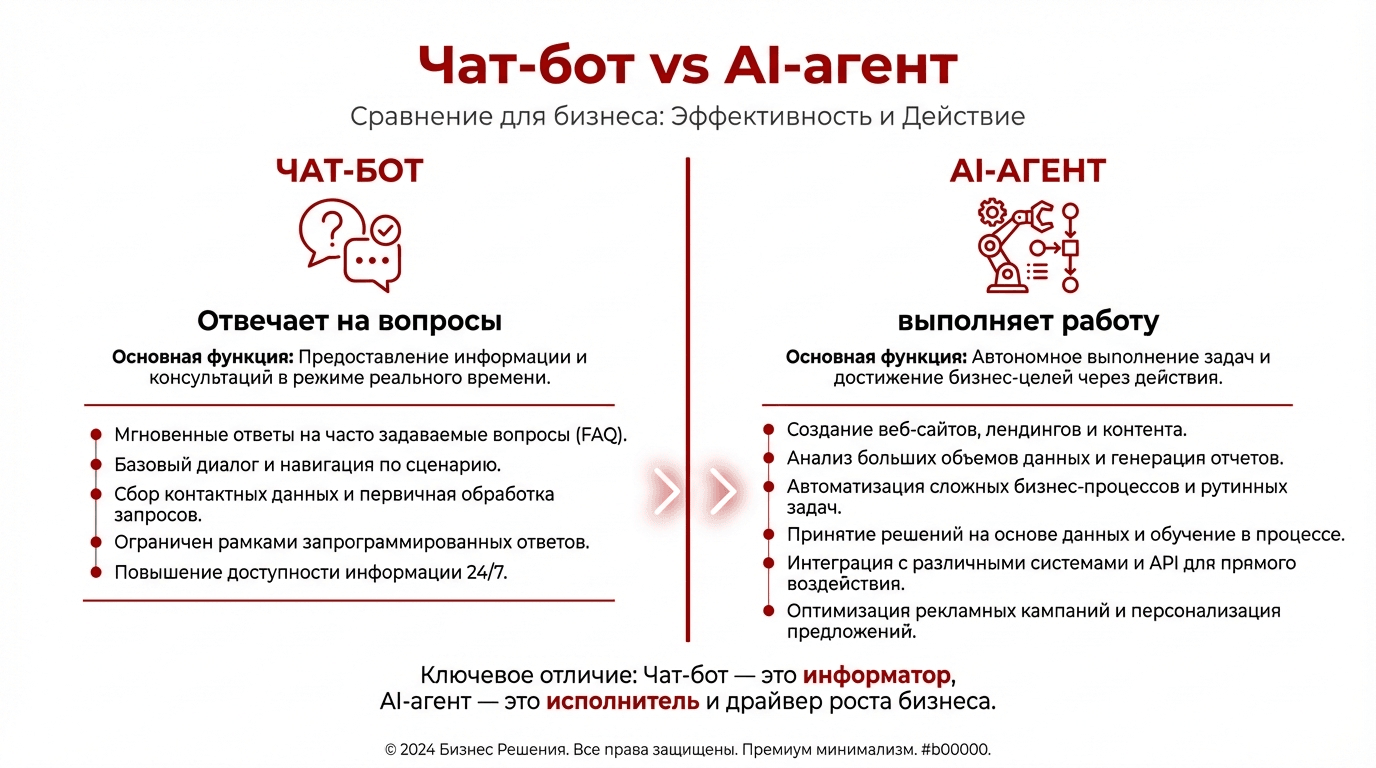AI-агент vs чат-бот