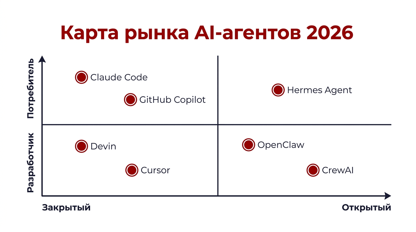 Рынок AI-агентов 2026 - $7.6 млрд, ключевые игроки