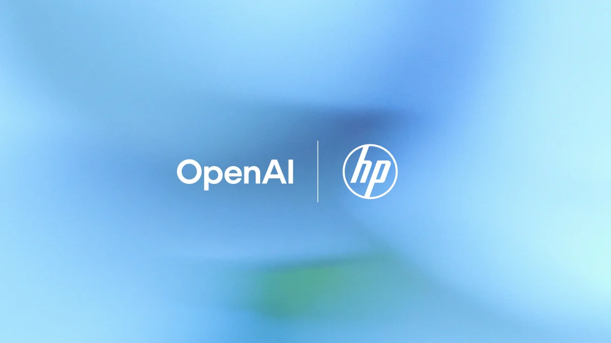 OpenAI HP partnership logo lockup