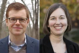 Portrait photos of Ben Armstrong, left, and Julie Shah