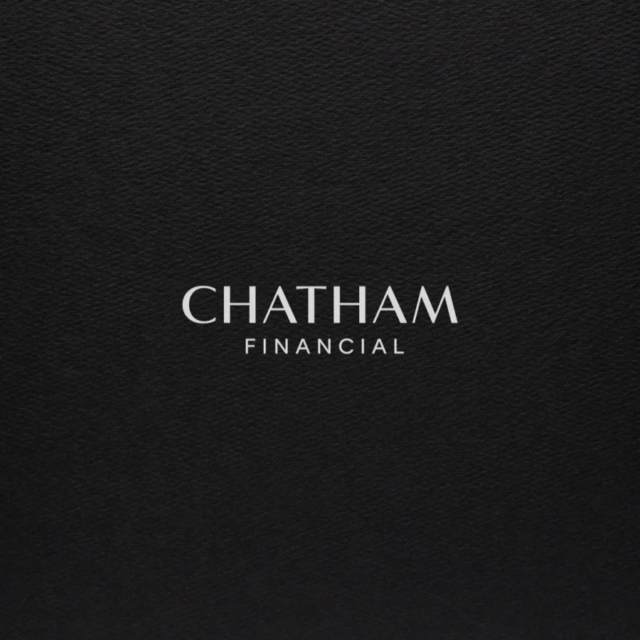 Dark textured artwork with the Chatham Financial logo.